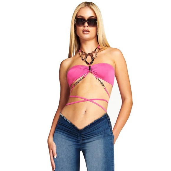 I.AM.GIA | Tops | Iamgia Pink Chain Top | Poshmark